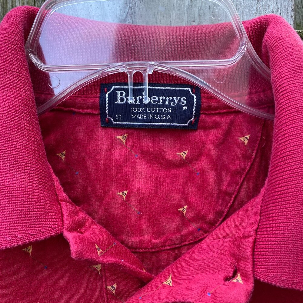 Vintage BURBERRY Short Sleeves Polo Shirt 100% Cotton